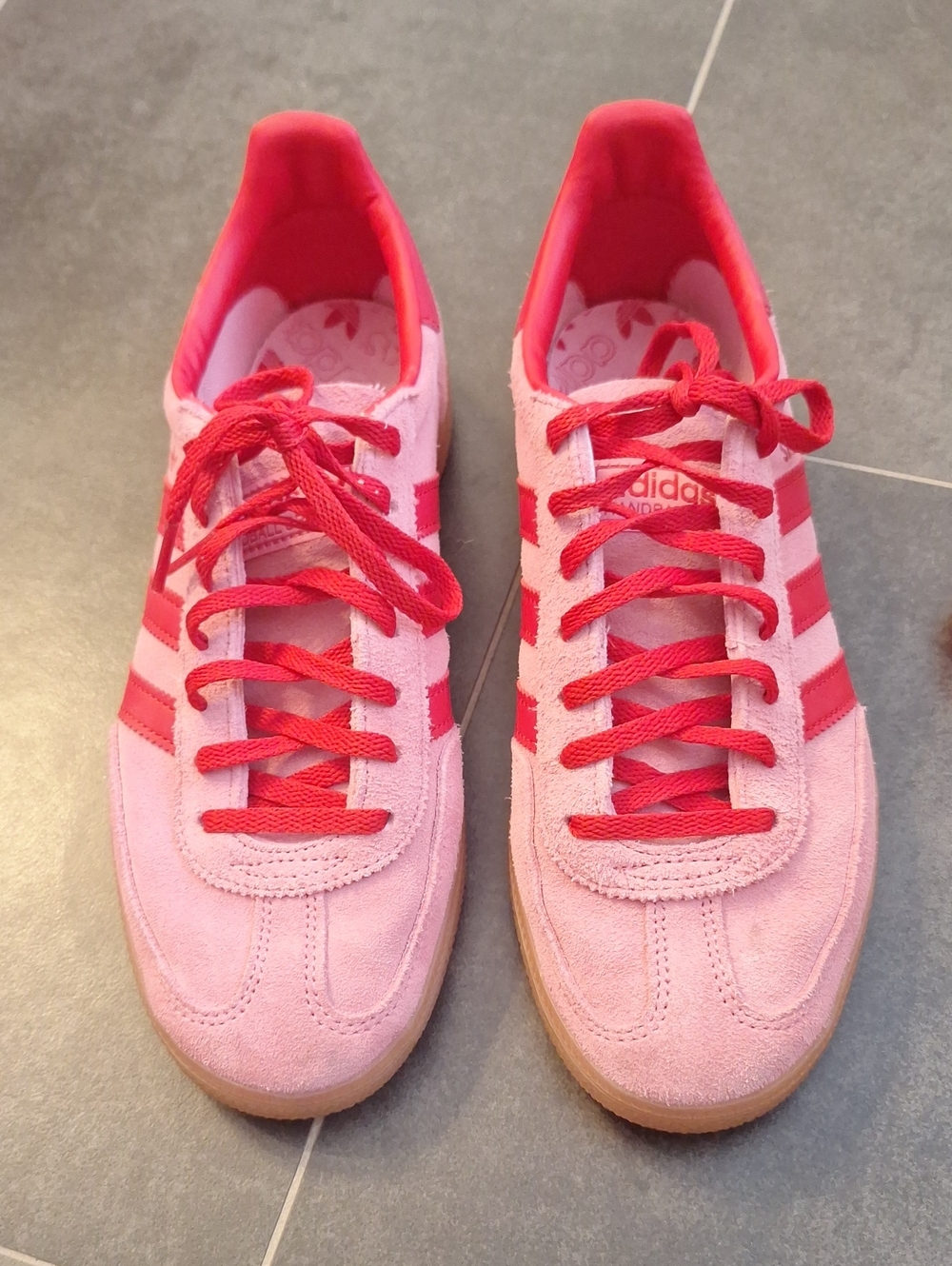 adidas Spezial Women’s Pink Sneakers with Red Stripes